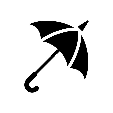 Umbrella Icon Vector Blackのイラスト素材