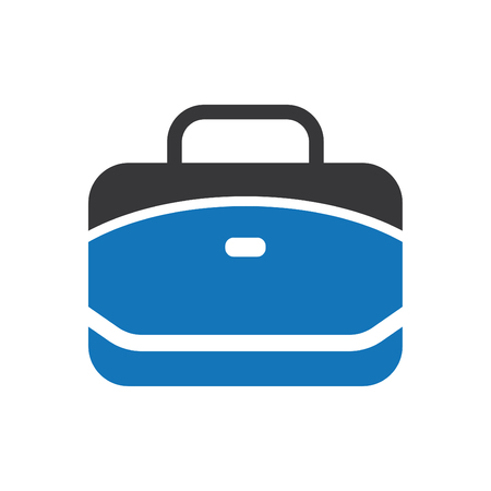 Office bag icon vector Blueのイラスト素材