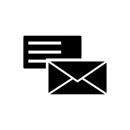 Messaging chat icon black - on a white backgroundのイラスト素材