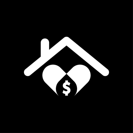 Real estate price icon vector whiteのイラスト素材