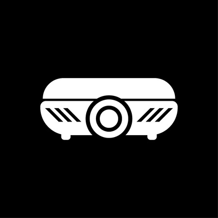 Projector icon - vector illustration whiteのイラスト素材