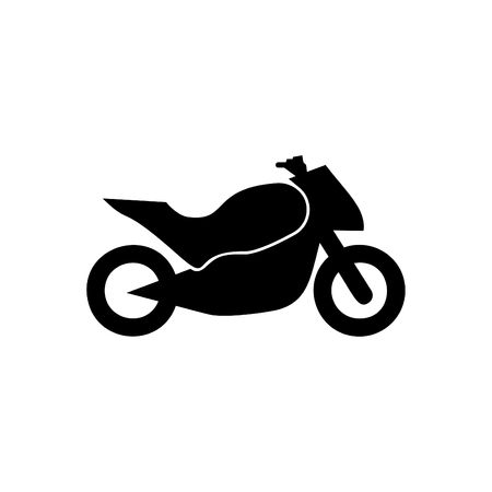 Motorbike motorcycle symbol icon blackのイラスト素材