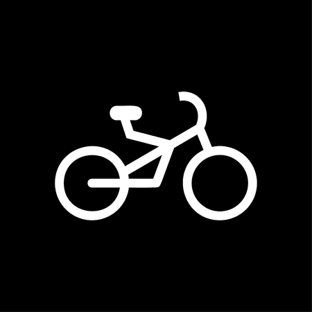 Bicycle Icon Symbol Vector Whiteのイラスト素材