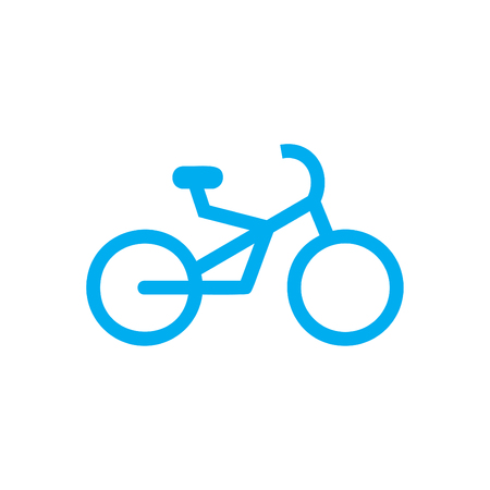 Bicycle Icon Symbol Vector Blueのイラスト素材