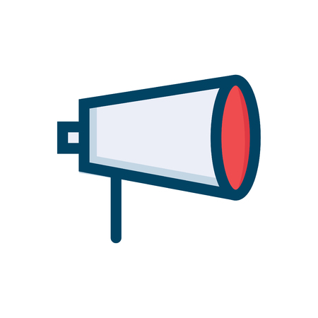Loudspeaker icon vector - linear colorful flat styleのイラスト素材