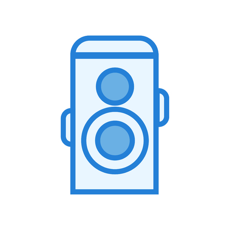 Line art colorful camera icon vectorのイラスト素材