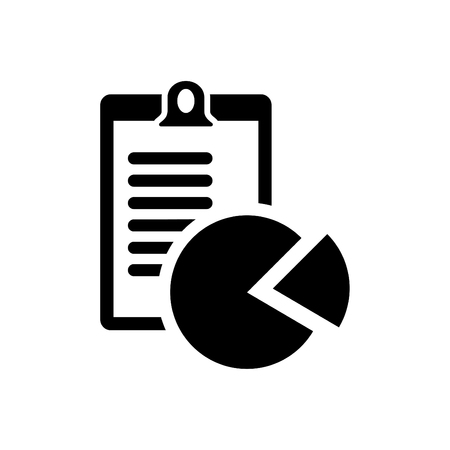 Business report icon vector blackのイラスト素材