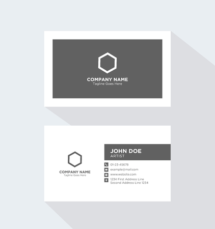 Simple  Black and White Business Cardのイラスト素材