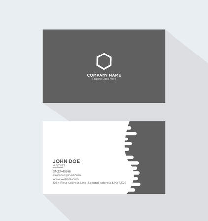 Simple  Black and White Business Cardのイラスト素材