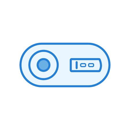 Colorful linear style camera icon vectorのイラスト素材