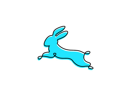 Rabbit logo template vector iconのイラスト素材