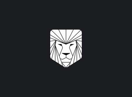 Lion head logo template vector iconのイラスト素材