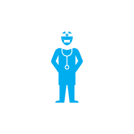 Doctor Assistant Vector Blueのイラスト素材