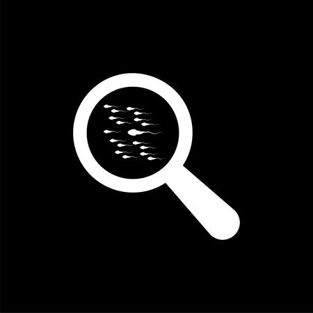 Sperm Icon Vector Whiteのイラスト素材