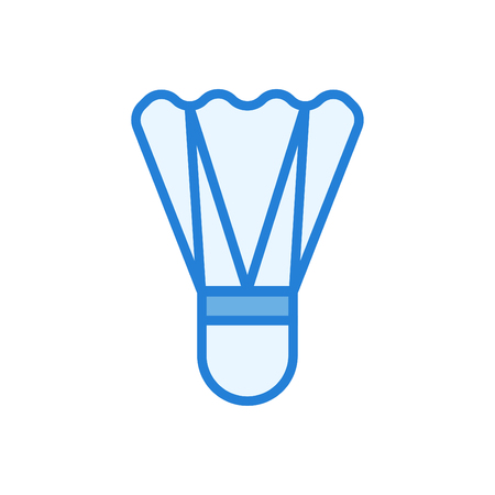 Badminton ball icon vector - Line badminton symbol - Trendy flat outline sign design - Badminton Feather icon vectorのイラスト素材