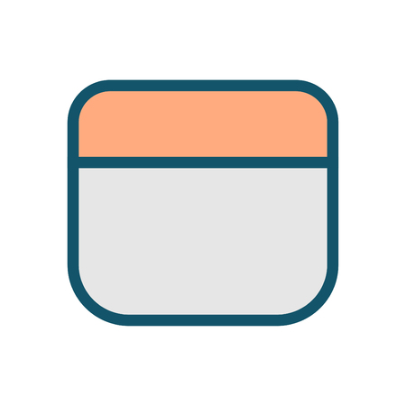 Face cream line art vector icon colorfulのイラスト素材