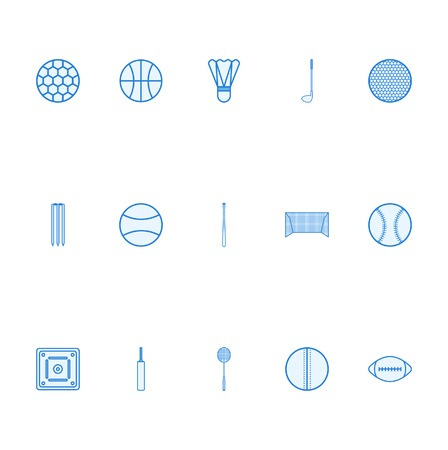 Sports icons linear style vector. Set of the icon to the sportsのイラスト素材
