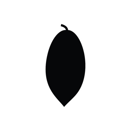 Papaya Icon Blackのイラスト素材