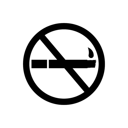 No smoking sign Blackのイラスト素材