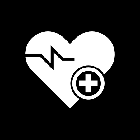 Medical Heart Icon Whiteのイラスト素材
