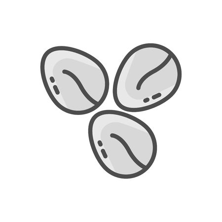 Tree seed linear color vector iconのイラスト素材