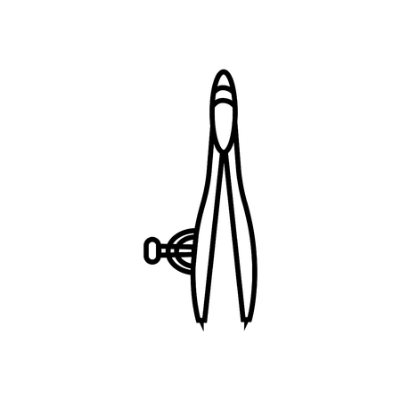 Geometry compasses vector iconのイラスト素材