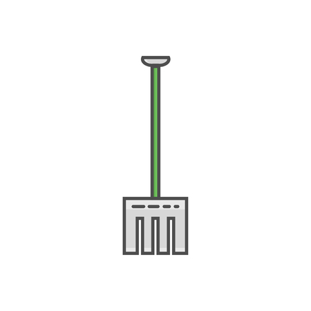 Shovel flat style icon vector - linear designのイラスト素材