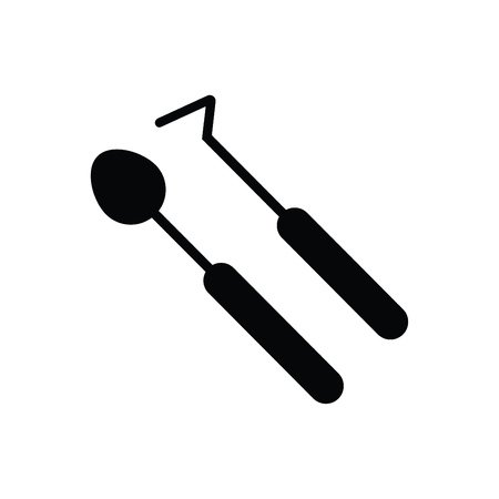 Dentist Equipment Blackのイラスト素材