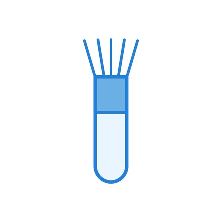 Beauty brash icon - line art vector blueのイラスト素材