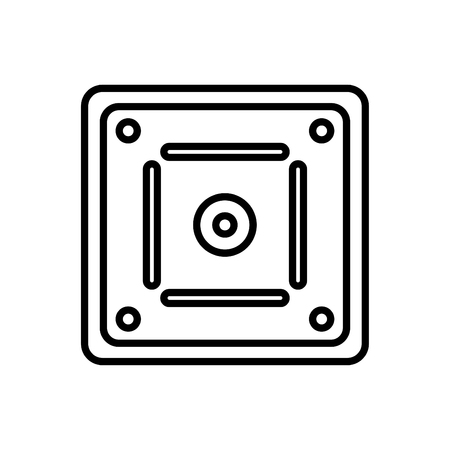 Vector Icon Of Carom Board Linear Styleのイラスト素材
