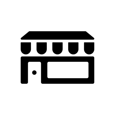 Store icon - Glyph store vector icon vector blackのイラスト素材
