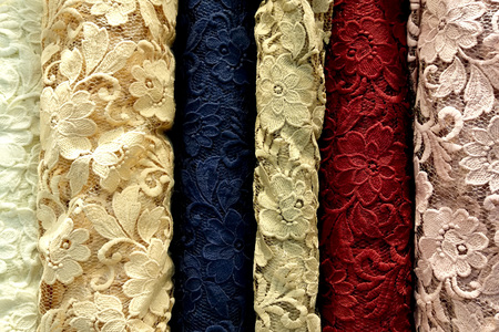 Colorful Floral Fabricの写真素材