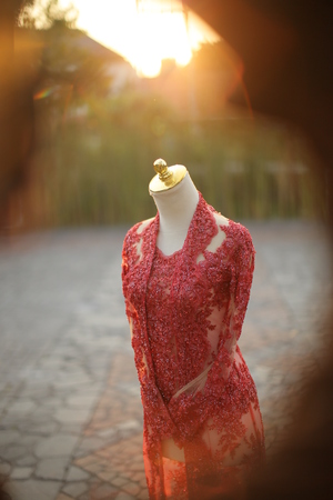 Detail of Beautiful Indonesian Tarditional Kebayaの写真素材