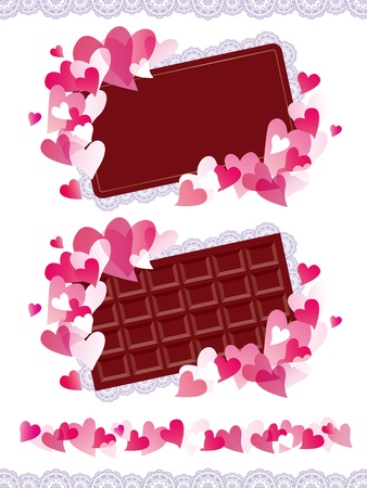The chocolate message of the heart  のイラスト素材