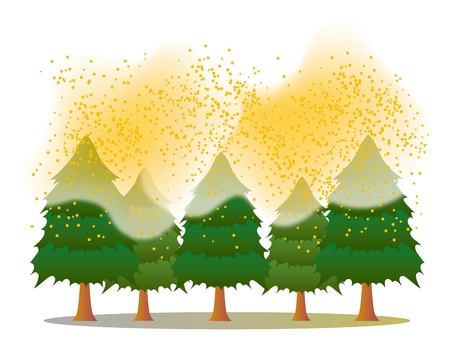 Pollen_cedar forestのイラスト素材