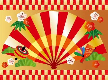 Illustration of New Year auspicious Japaneseのイラスト素材