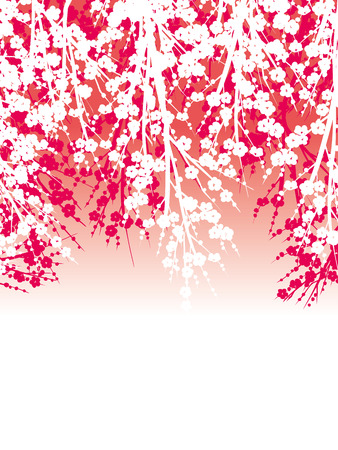Pattern of beautiful plumのイラスト素材