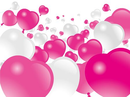 Illustration of balloons cute heartのイラスト素材