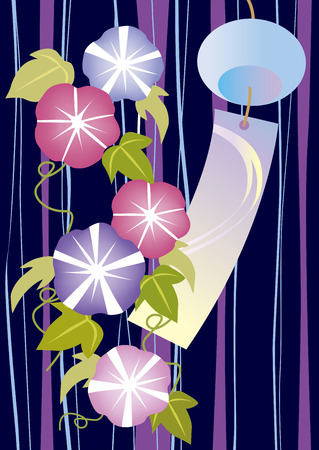 Summer Flowers of Japanのイラスト素材