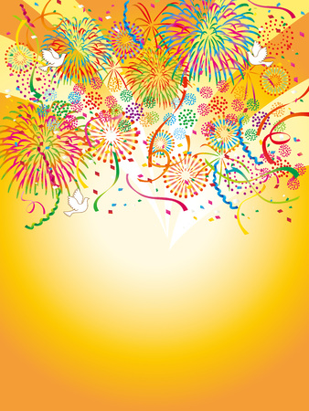 The fireworks of a carnival のイラスト素材