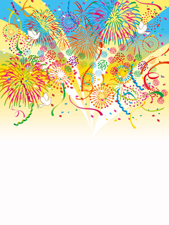 The fireworks of a carnival のイラスト素材
