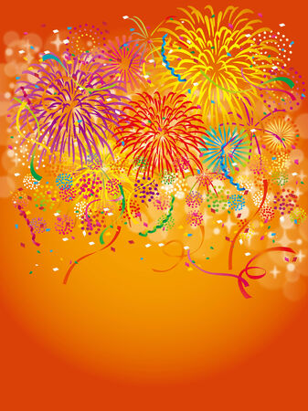 The fireworks of a carnival の写真素材