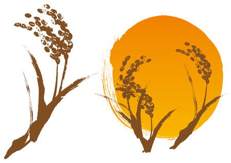 The illustration of Japanese style rice のイラスト素材
