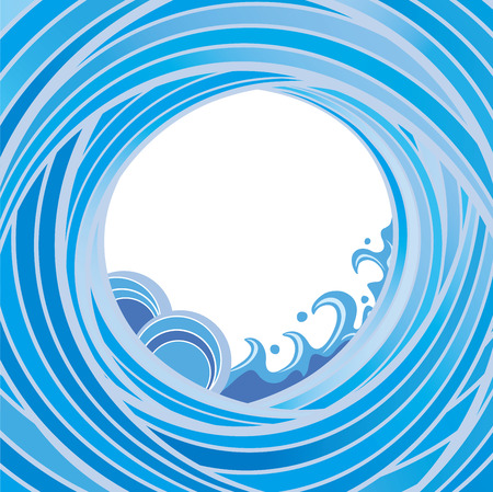 Illustration of the image of water and waveのイラスト素材
