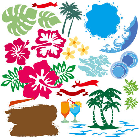 Illustration of the image of water and wave のイラスト素材