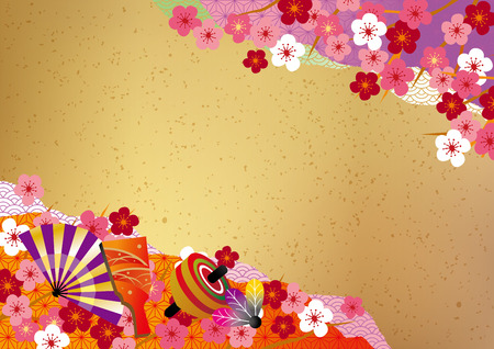 Japanese style backgroundのイラスト素材
