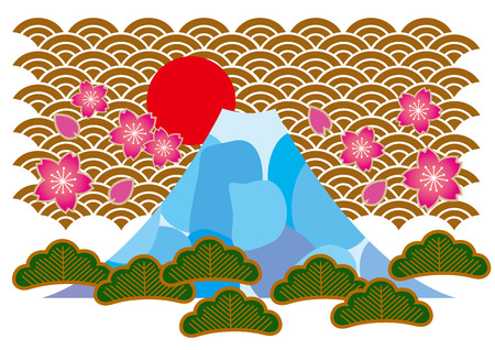 It is Mt. Fuji of illustrations of Japanのイラスト素材
