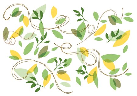 Scandinavian leaf backgroundのイラスト素材