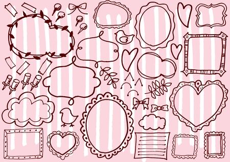 Cute frameのイラスト素材
