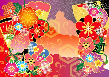 The beautiful pattern of Japanのイラスト素材